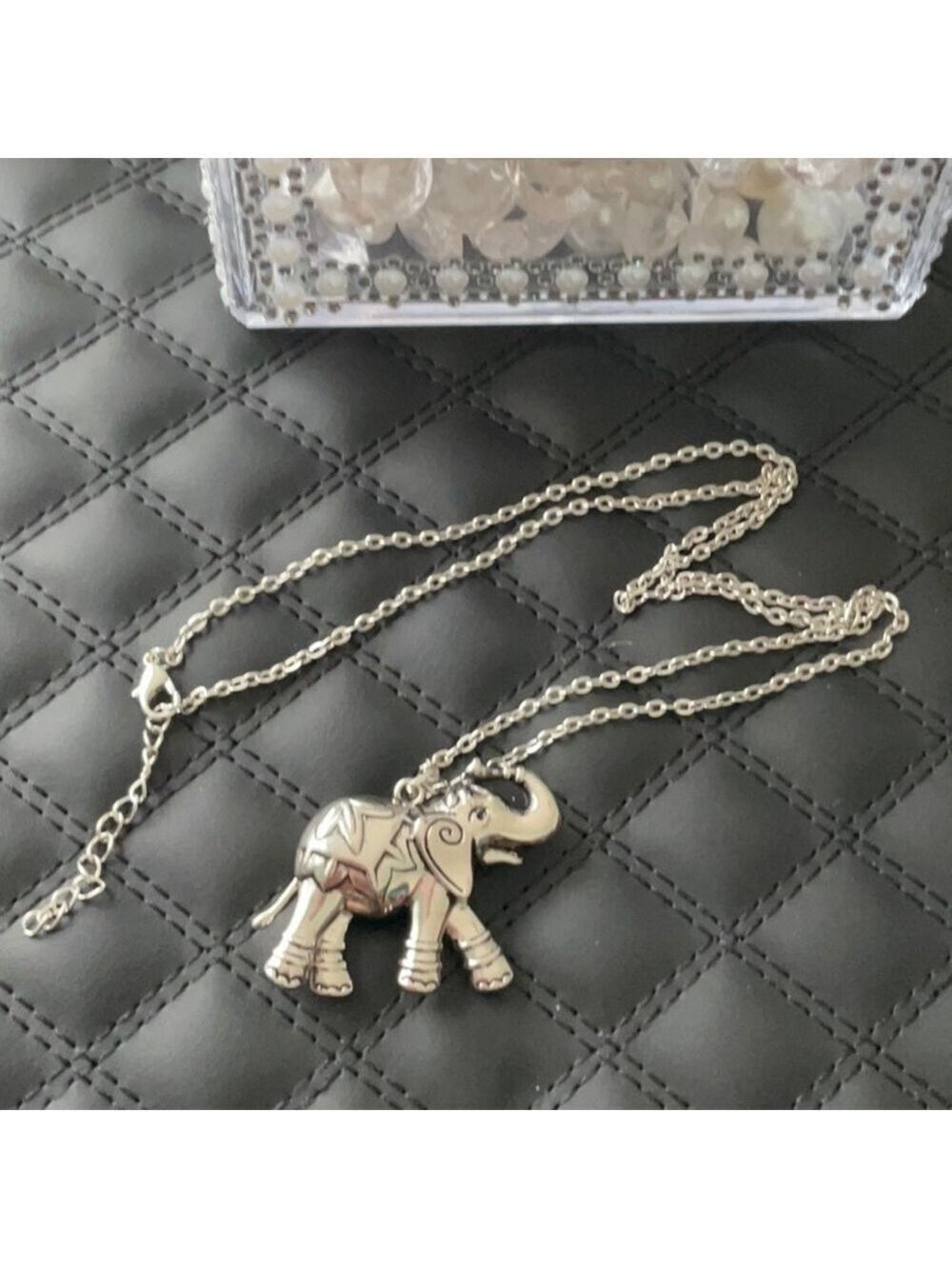 Sterling Elephant Pendant 20 Inch Snake Chain